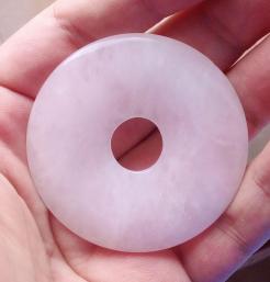 Pp 5cm donut qr quartz rose 1
